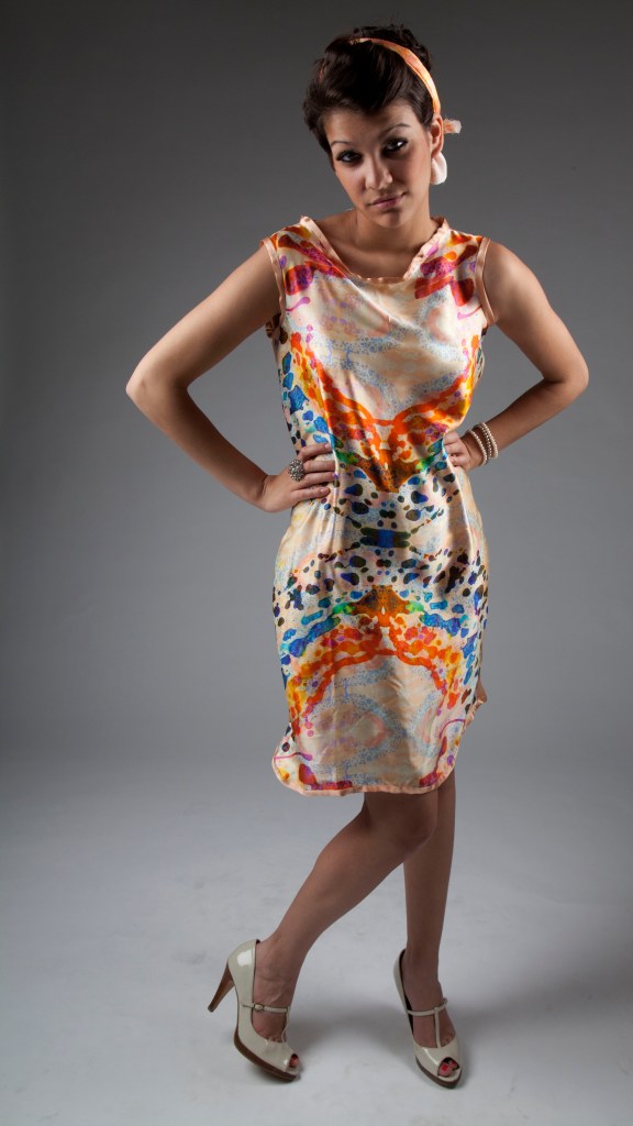 Awkward Model Pose in Dress. Copyright Heather Dalton 2012.