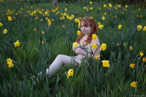 Portrait in Dafodil Field Brewster, MA