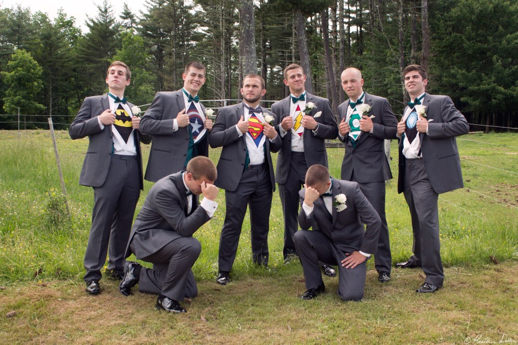 Funny  Superhero Groomsmen Photograph