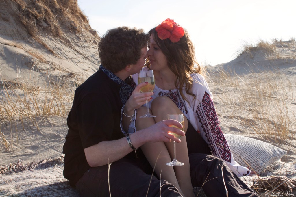 photograph beach engagement